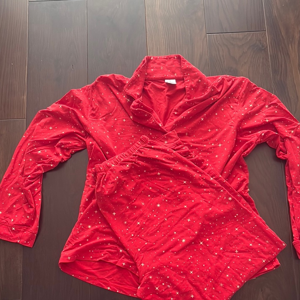 Hanna Andersson Red Star Print Lounge Set